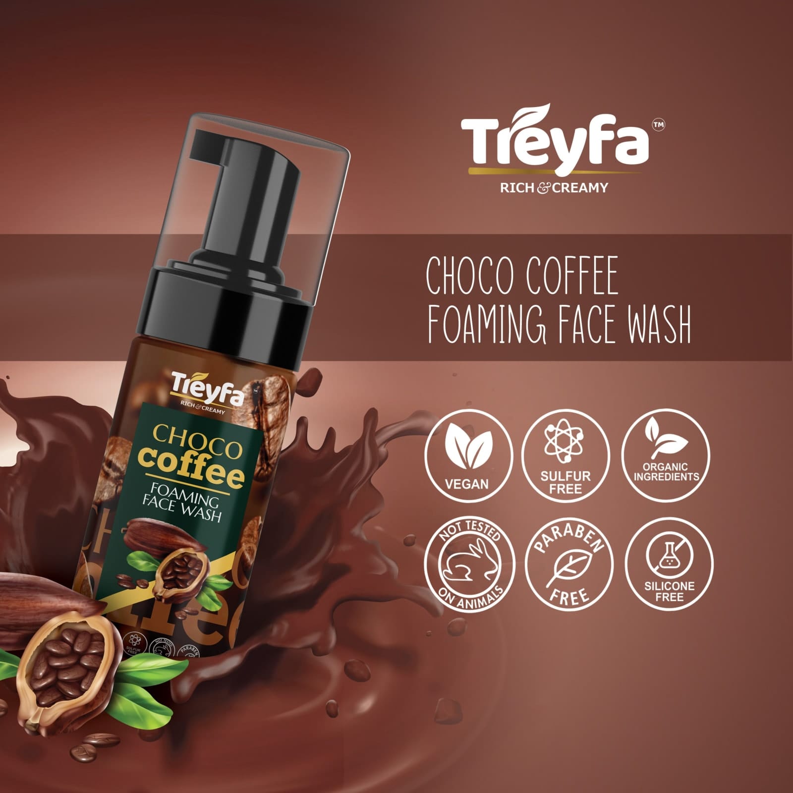Choco Coffee Face Wash – Foaming, Fresh & Hydrating 100ML thumbnail 2