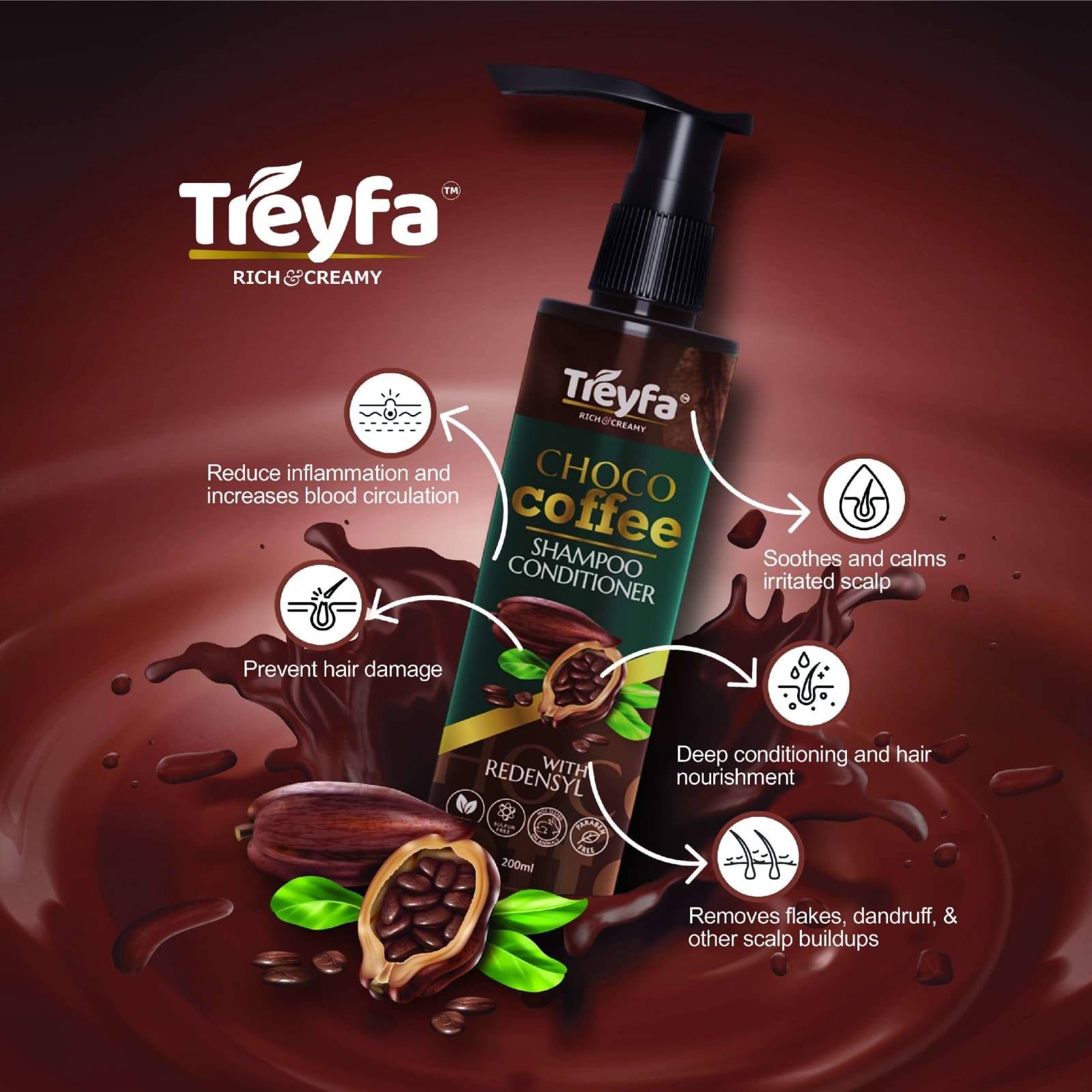 Powerful Choco Coffee Shampoo & Conditioner 200ML thumbnail 2