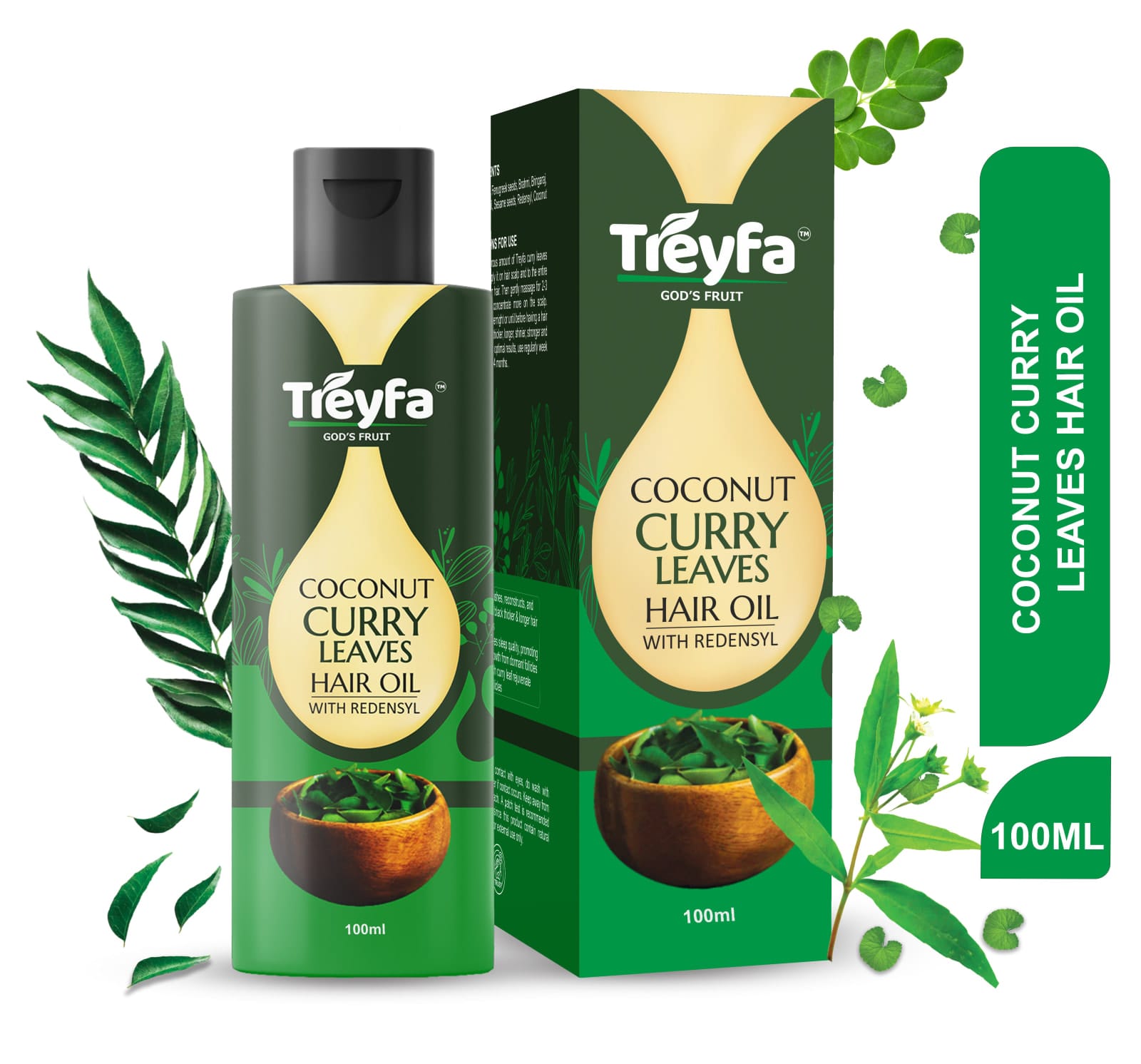 Powerful Curry Leaves Hair Oil – Strengthen & Boost Hair Growth 100ML thumbnail 1
