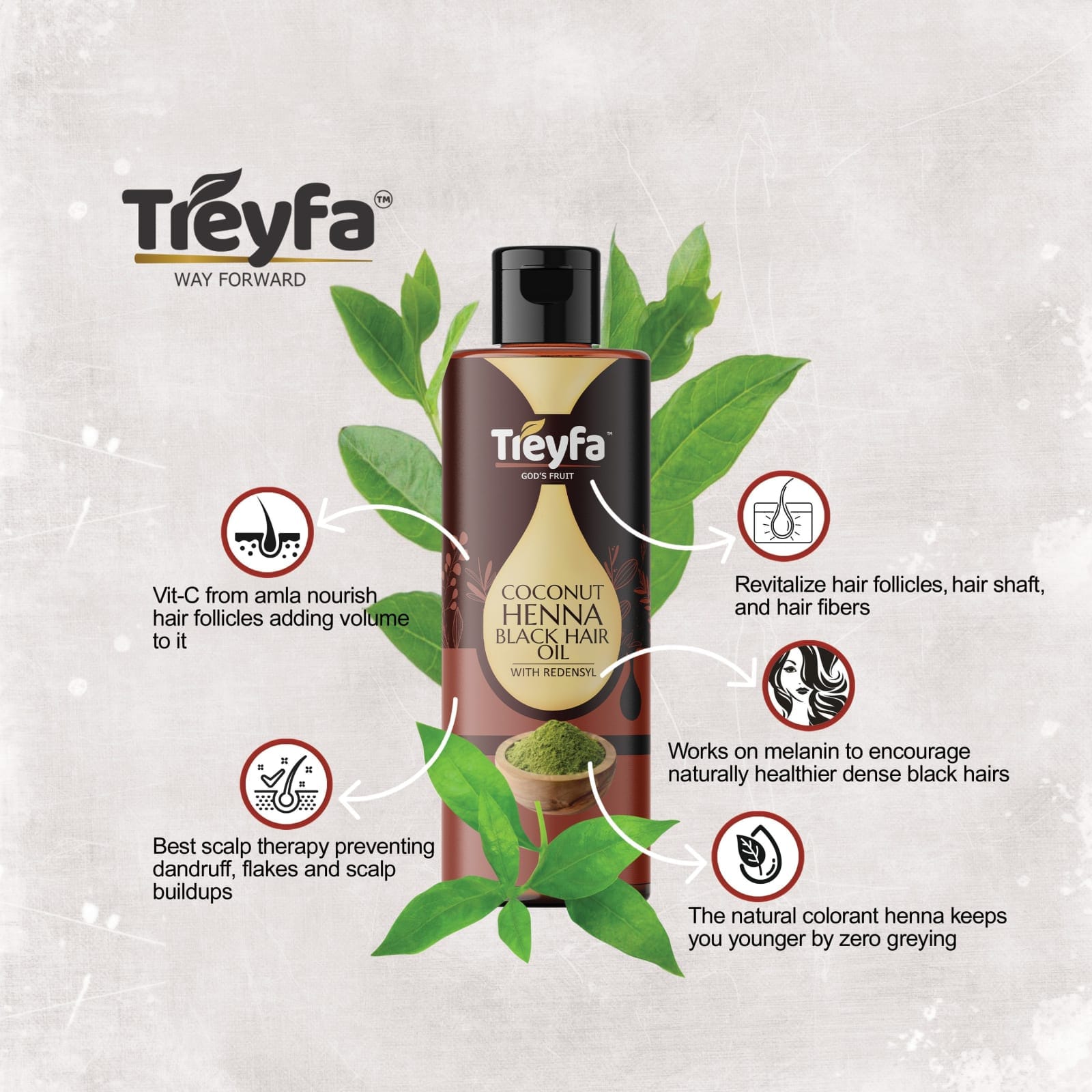 Intense Coconut Henna Black Hair Oil 30ML thumbnail 2