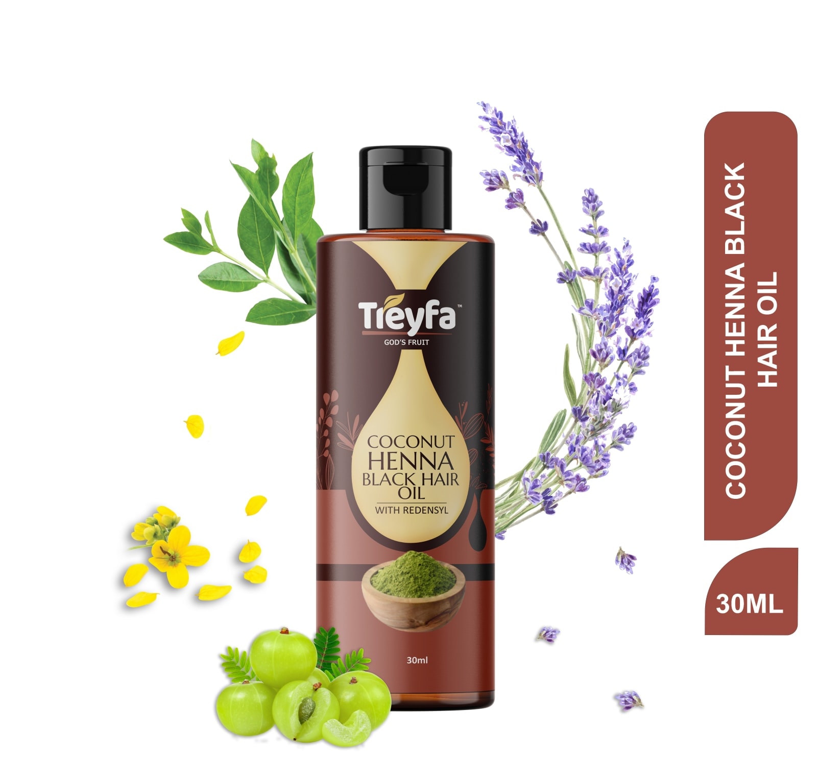 Intense Coconut Henna Black Hair Oil 30ML 1